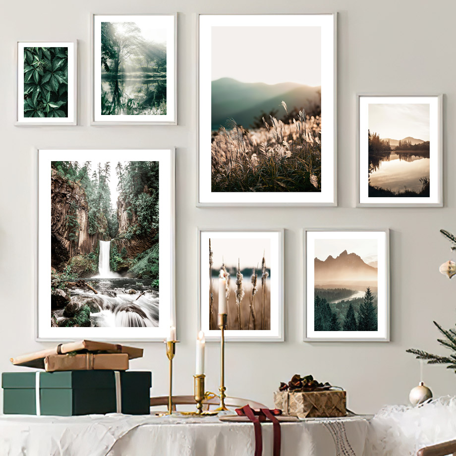 Pampas Grass Decor - 중성적인 자연 캔버스 벽 예술 프린트