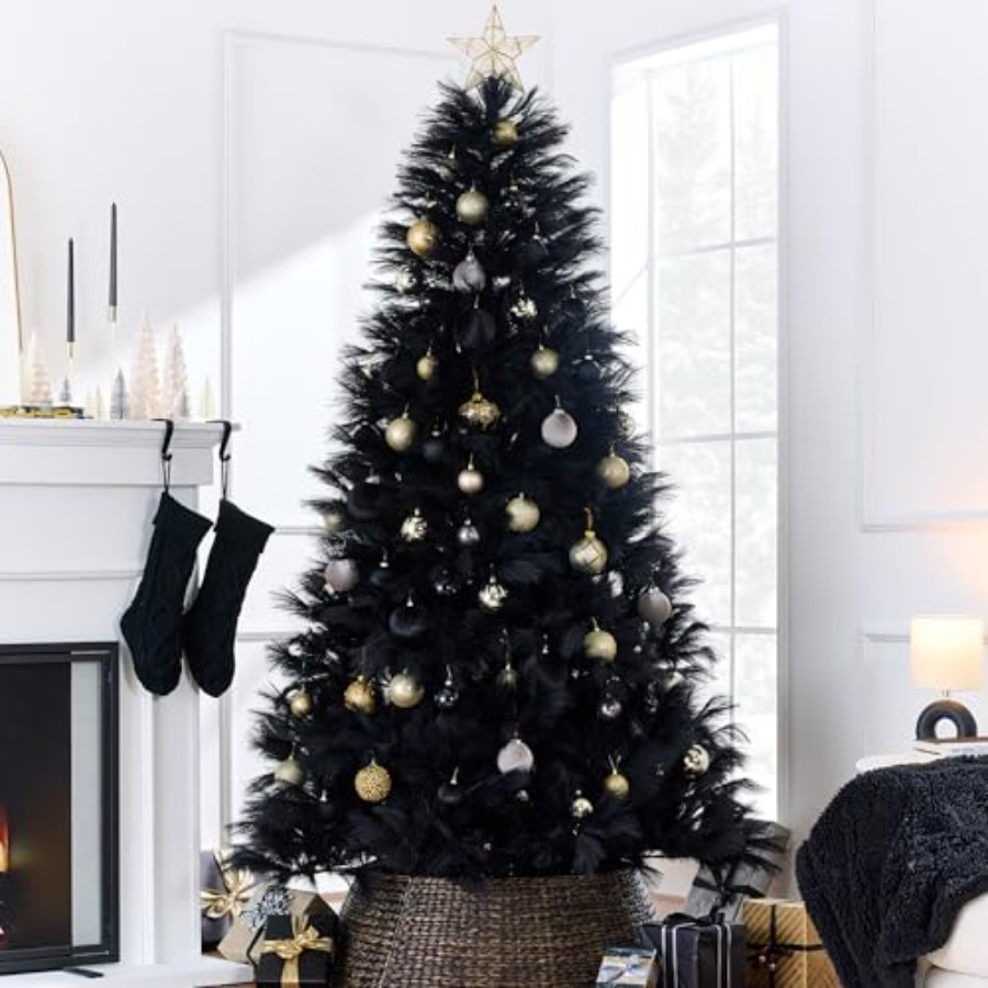 Pampas Grass Decor - 크리스마스 트리 장식: 인조 블랙 팜파스