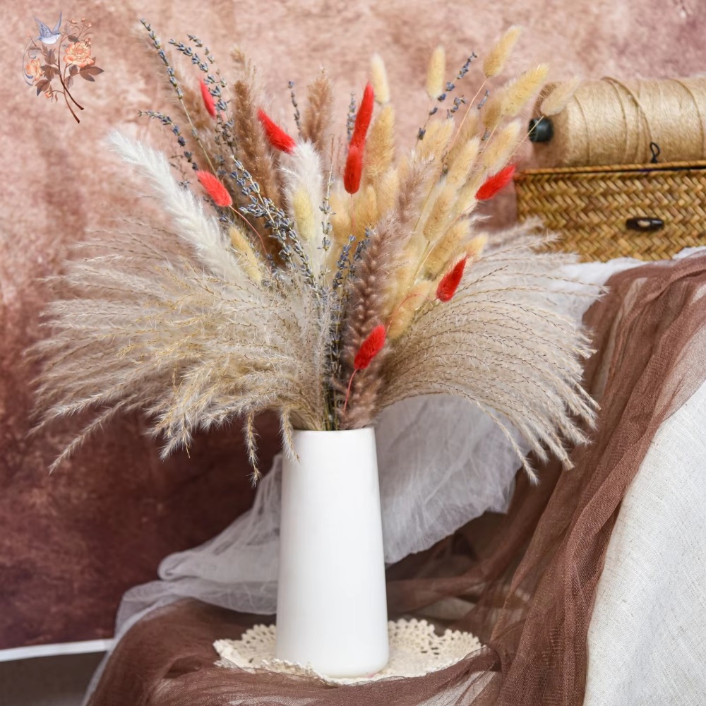 천연 팜파스 라벤더 드라이 플라워 부케 웨딩 장식 갈대 - Pampas Grass Decor 리뷰 및 가격