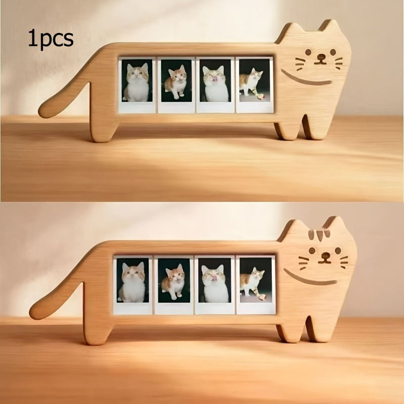 나무 소재의 동물 모양 사진 액자, 여러 장의 사진을  - Bamboo Photo Frame 리뷰 및 가격