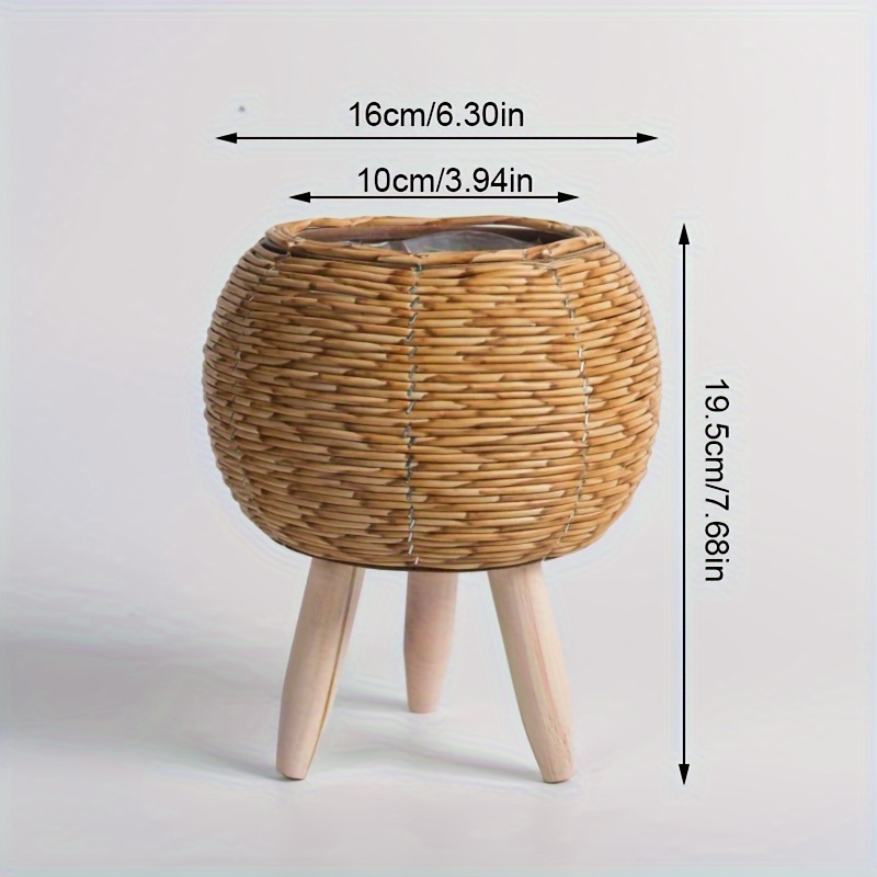 나무 다리가 달린 매력적인 소박한 등나무 화분-다용도  - Rattan Plant Basket 리뷰 및 가격