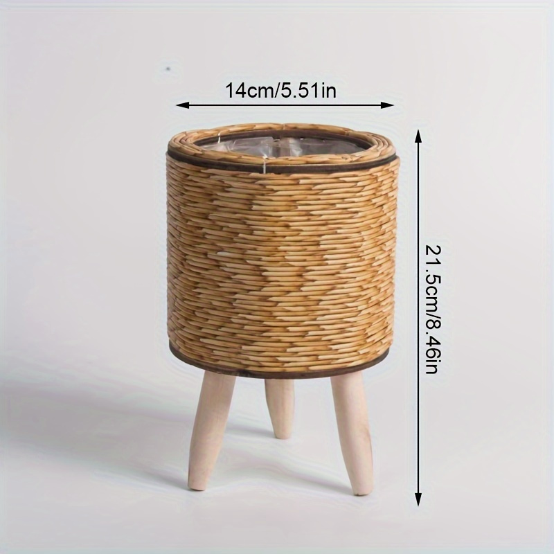 나무 다리가 달린 매력적인 소박한 등나무 화분-다용도  - Rattan Plant Basket 리뷰 및 가격