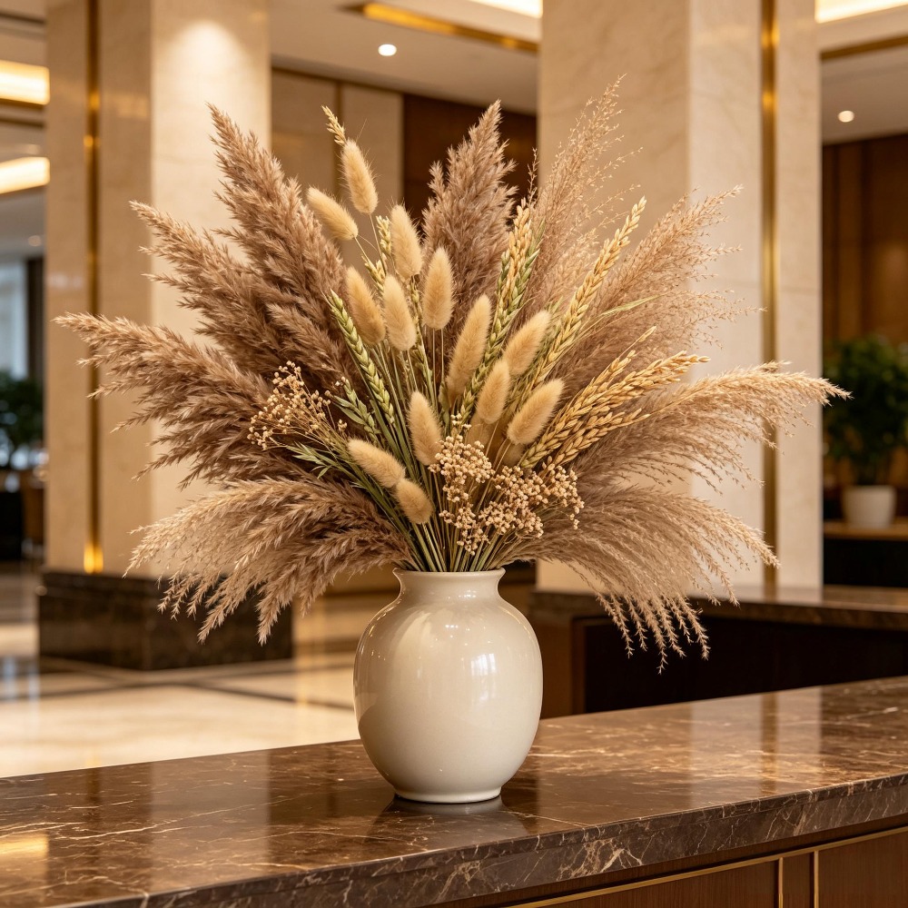 1. 다양한 종류의 말린 꽃으로 만든 꽃다발, 팜파스  - Pampas Grass Decor 리뷰 및 가격