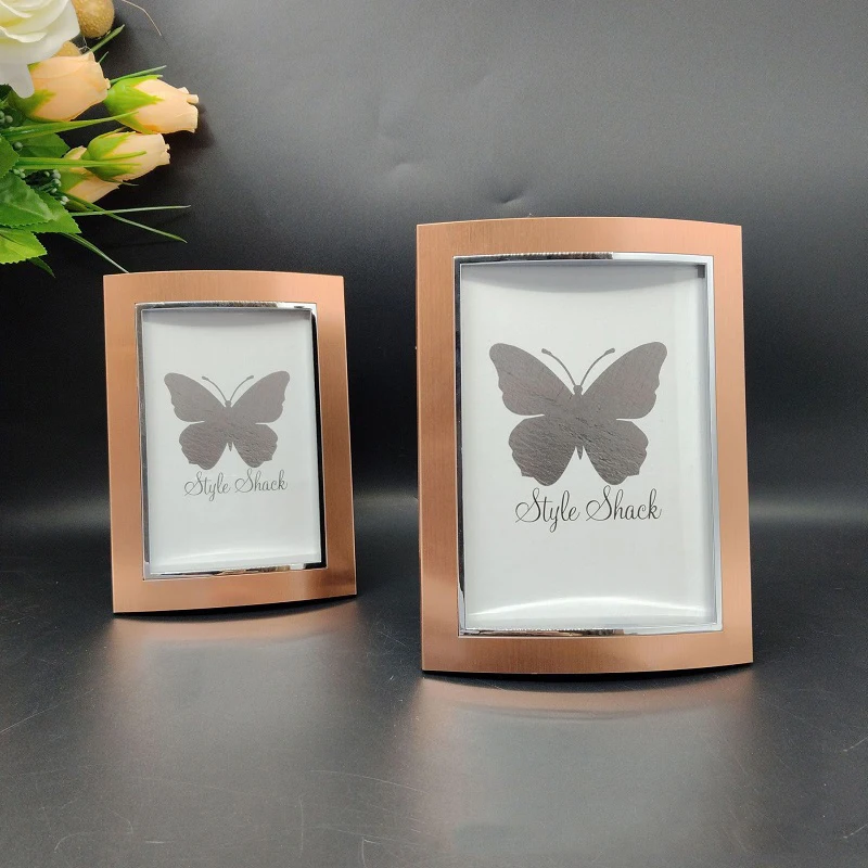 갈색 미니멀리즘 스타일의 금속 사진 액자 - 간결하고  - Bamboo Photo Frame 리뷰 및 가격