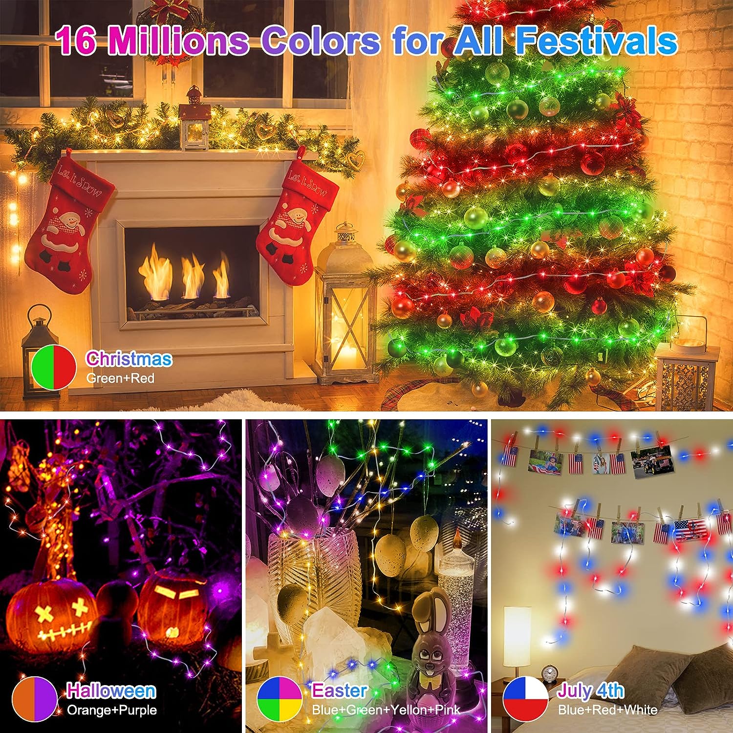 드림 컬러 WS2812B LED 스트링 조명 RGBIC - Home Decor Free App 리뷰 및 가격