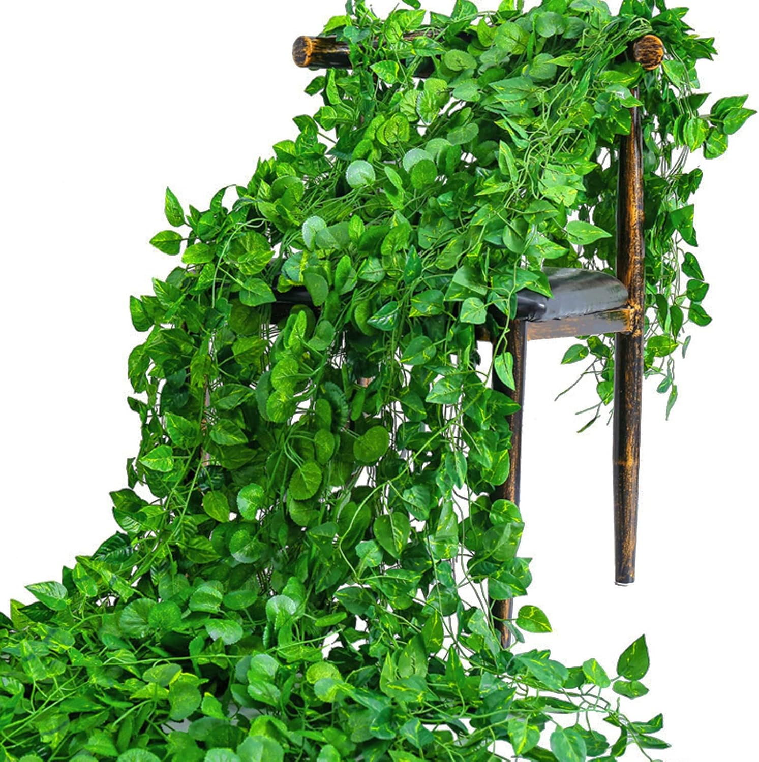 인공 녹색 담쟁이 잎 라탄 덩굴 잎 덩굴 걸이 화환 D - Rattan Plant Basket 리뷰 및 가격