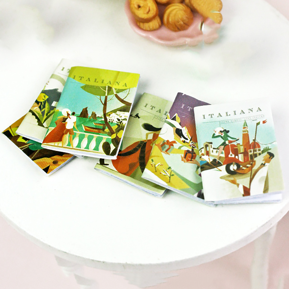 6Pcs 1/12 인형 집 미니어처 액세서리 인형 집  - Home Decor Magazine 리뷰 및 가격